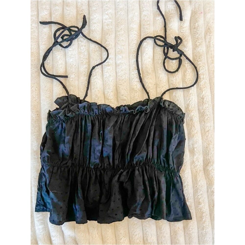 cute tie straps tank size large